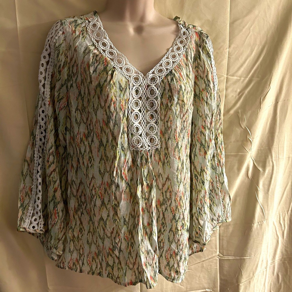 New medium New directions crochet embellished sleeves top #1682*8